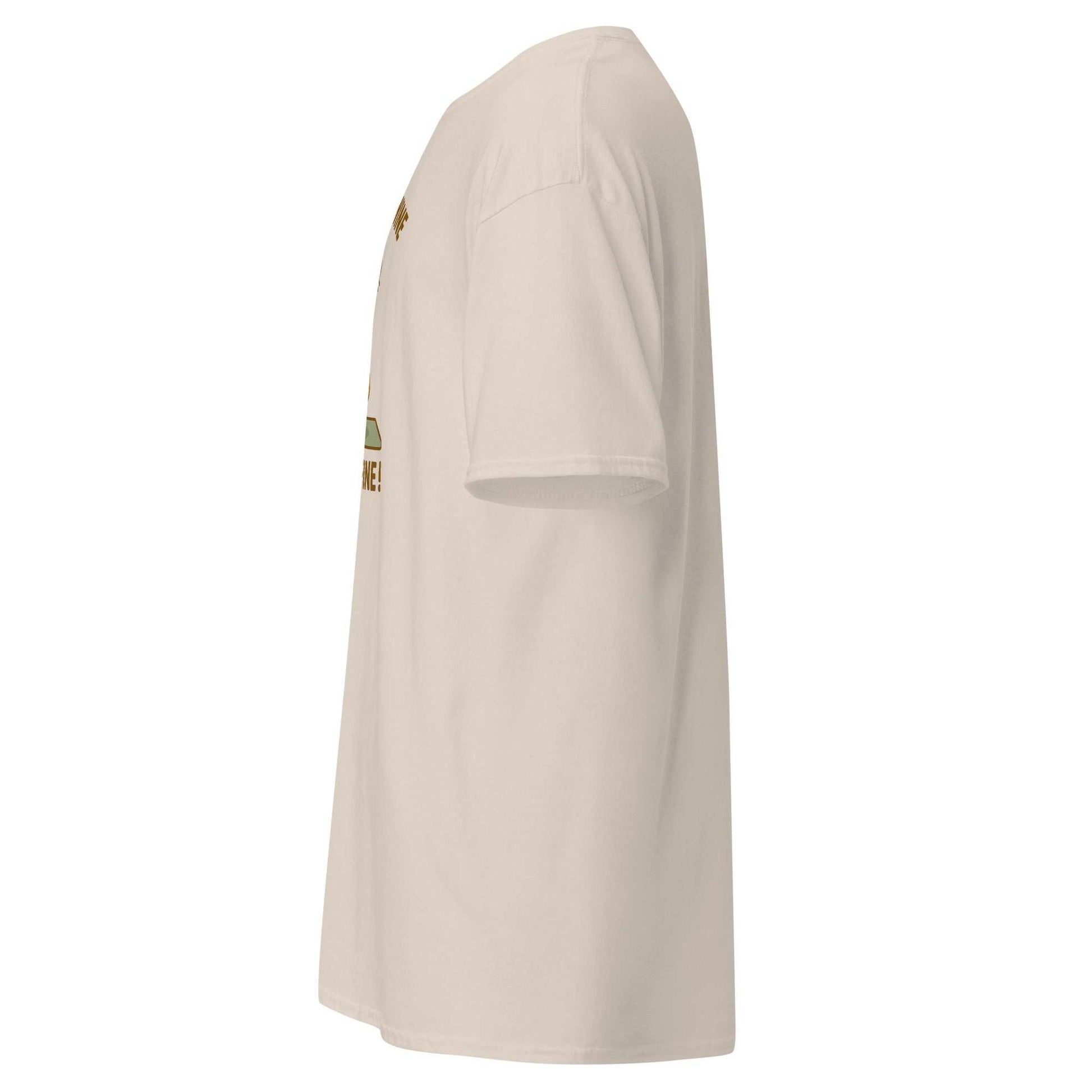 Klassisches Unisex-T-Shirt mit Capybara Yoga und Wein Motiv aus 100 % Baumwolle